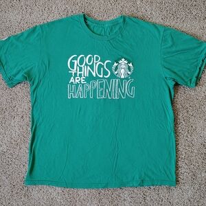 Starbucks green 'Good Things Are Happening' XL Tee